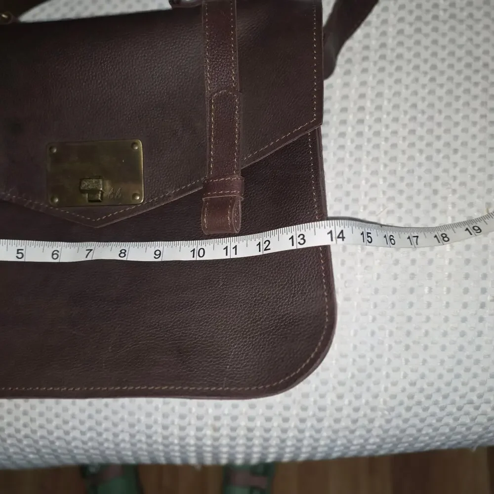 LILE GENUINE LEATHER CROSSBODY MESSENGER BAG